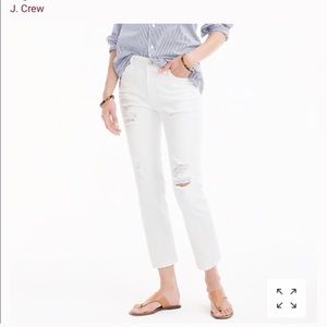 J. Crew White Distressed Jeans 31T